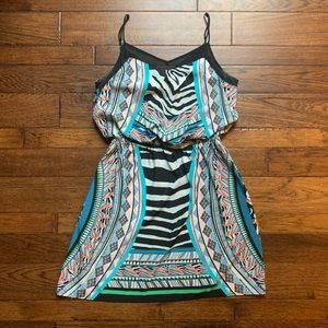 Express Black & White Geometric Dress Size Small